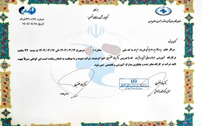 گواهینامه پایان دوره تخصصی طرحواره درمانی مبتنی بر ذهنیت